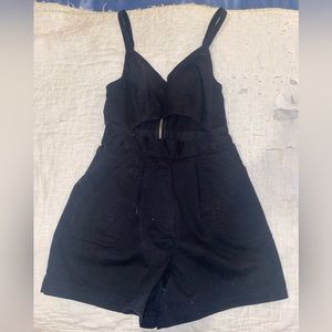XS Black Urban Outfitters Denim / Utility Romper